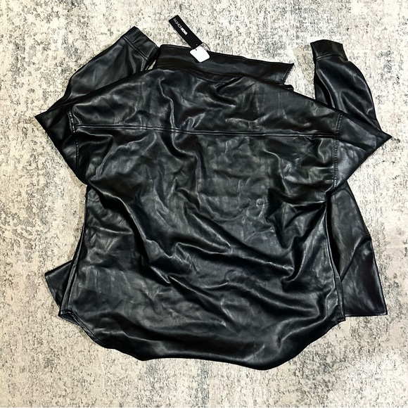 Leather Shirt/Jacket button up size Large - Picture 4 of 4